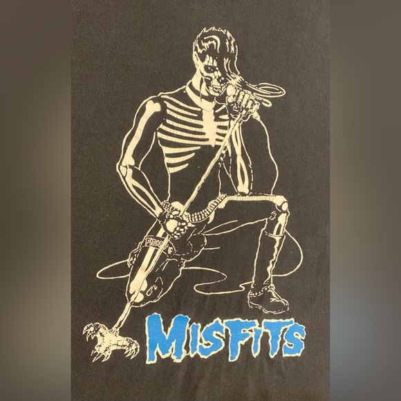 VTG Early 90s Misfits Legacy of Brutality Murina XL *RARE* Blue logo - Picture 4 of 11